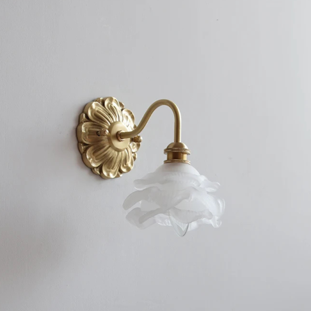 Romantic Flower Glass Wall Lamp