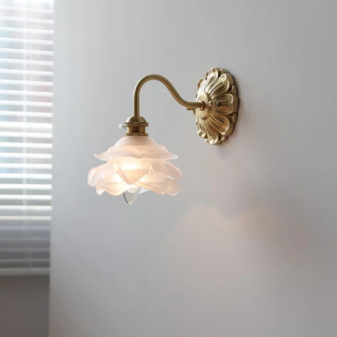 Romantic Flower Glass Wall Lamp