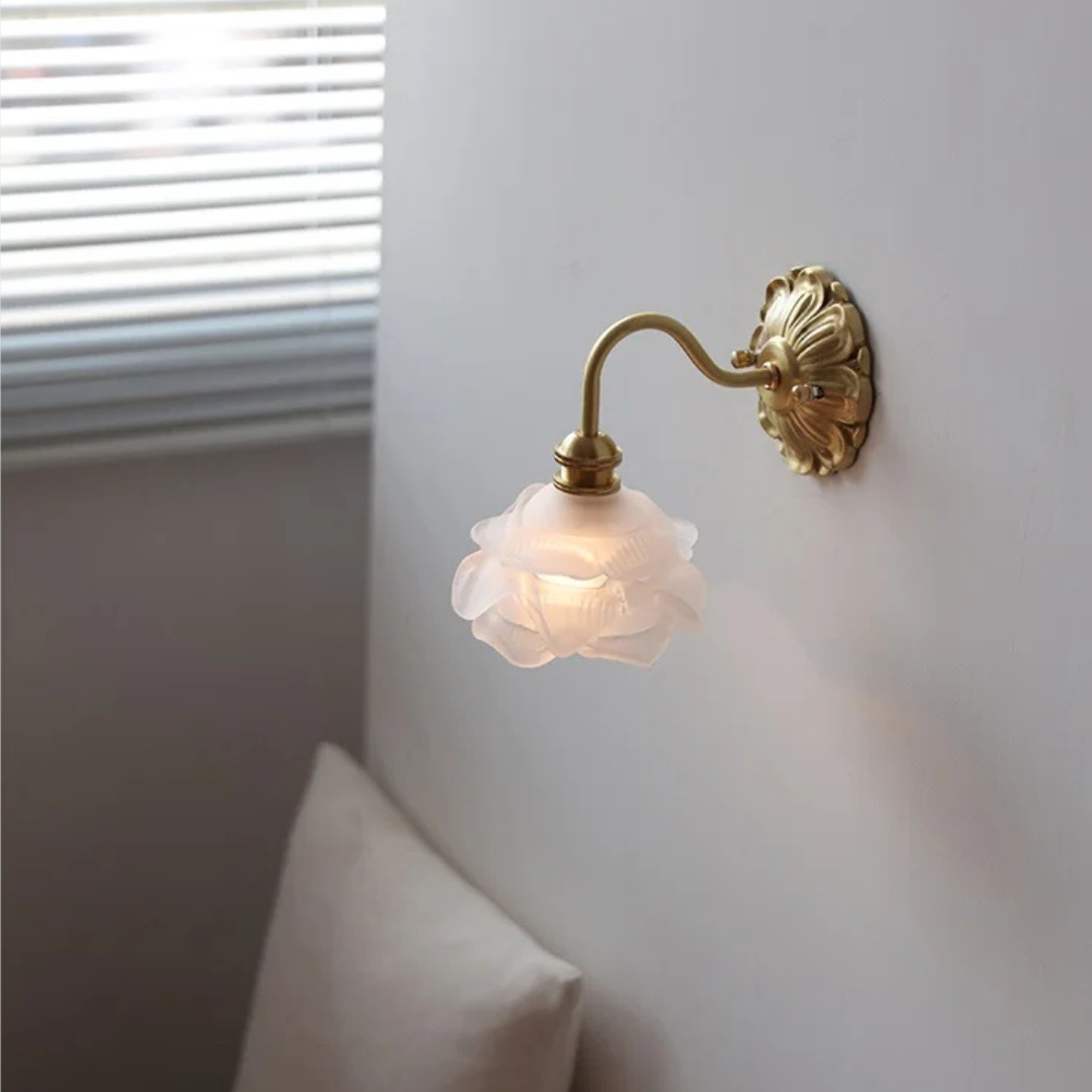 Romantic Flower Glass Wall Lamp