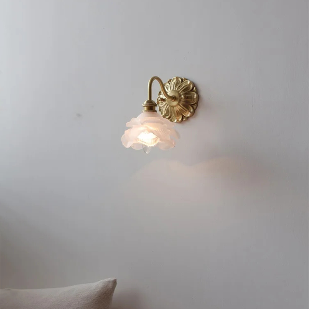 Romantic Flower Glass Wall Lamp