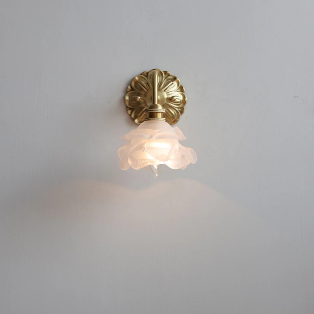 Romantic Flower Glass Wall Lamp