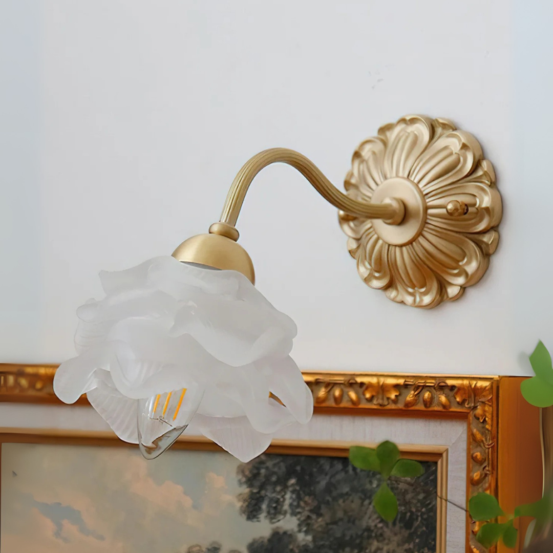 Romantic Flower Glass Wall Lamp