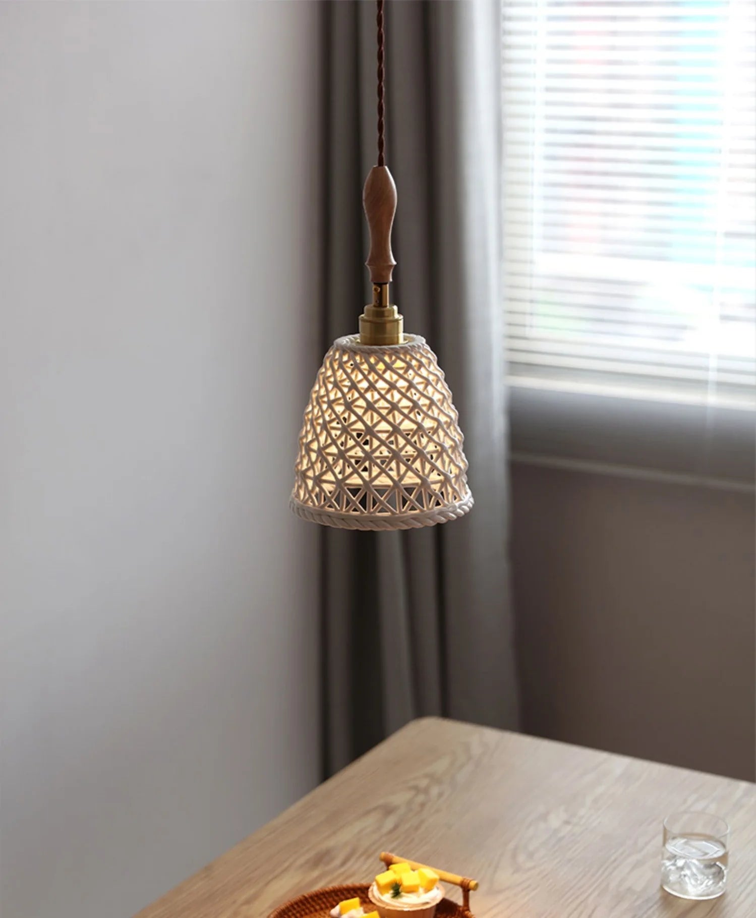 Japanese-Inspired Ceramic Pendant Light