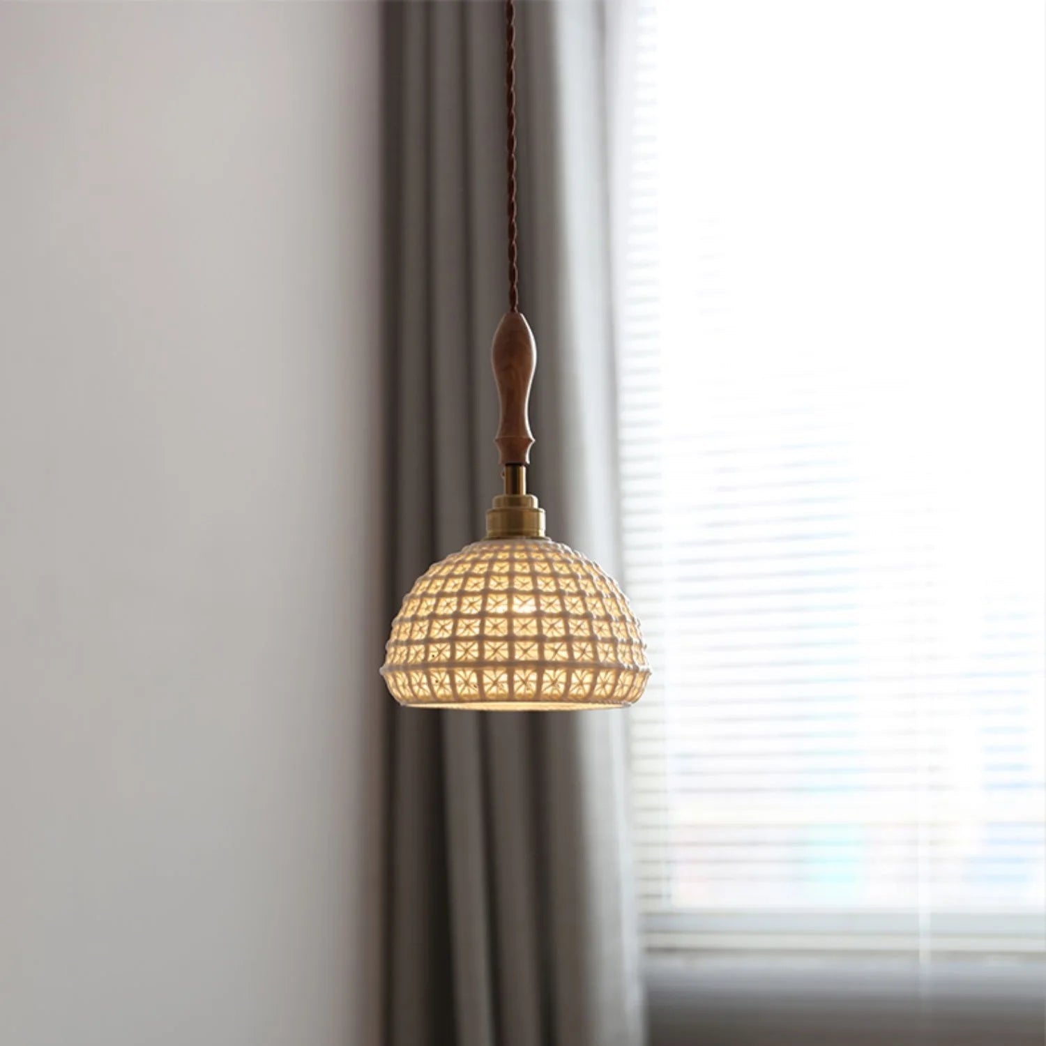 Japanese-Inspired Ceramic Pendant Light