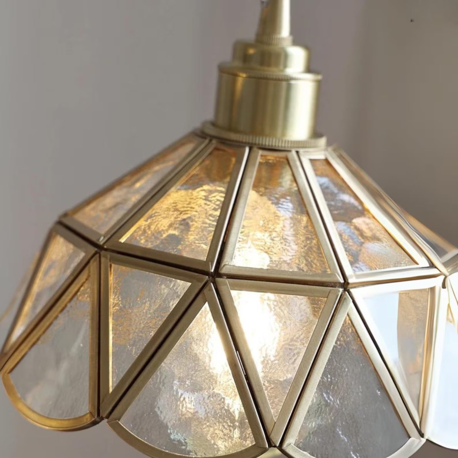 Textured Glass Pendant Light Retro Inspired
