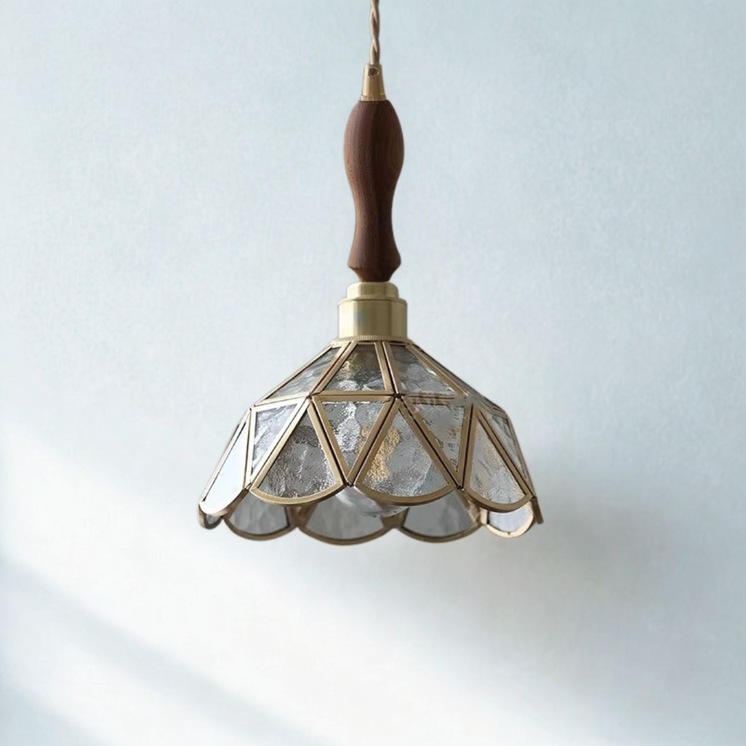 Textured Glass Pendant Light Retro Inspired
