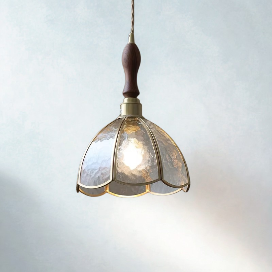 Textured Glass Pendant Light Retro Inspired