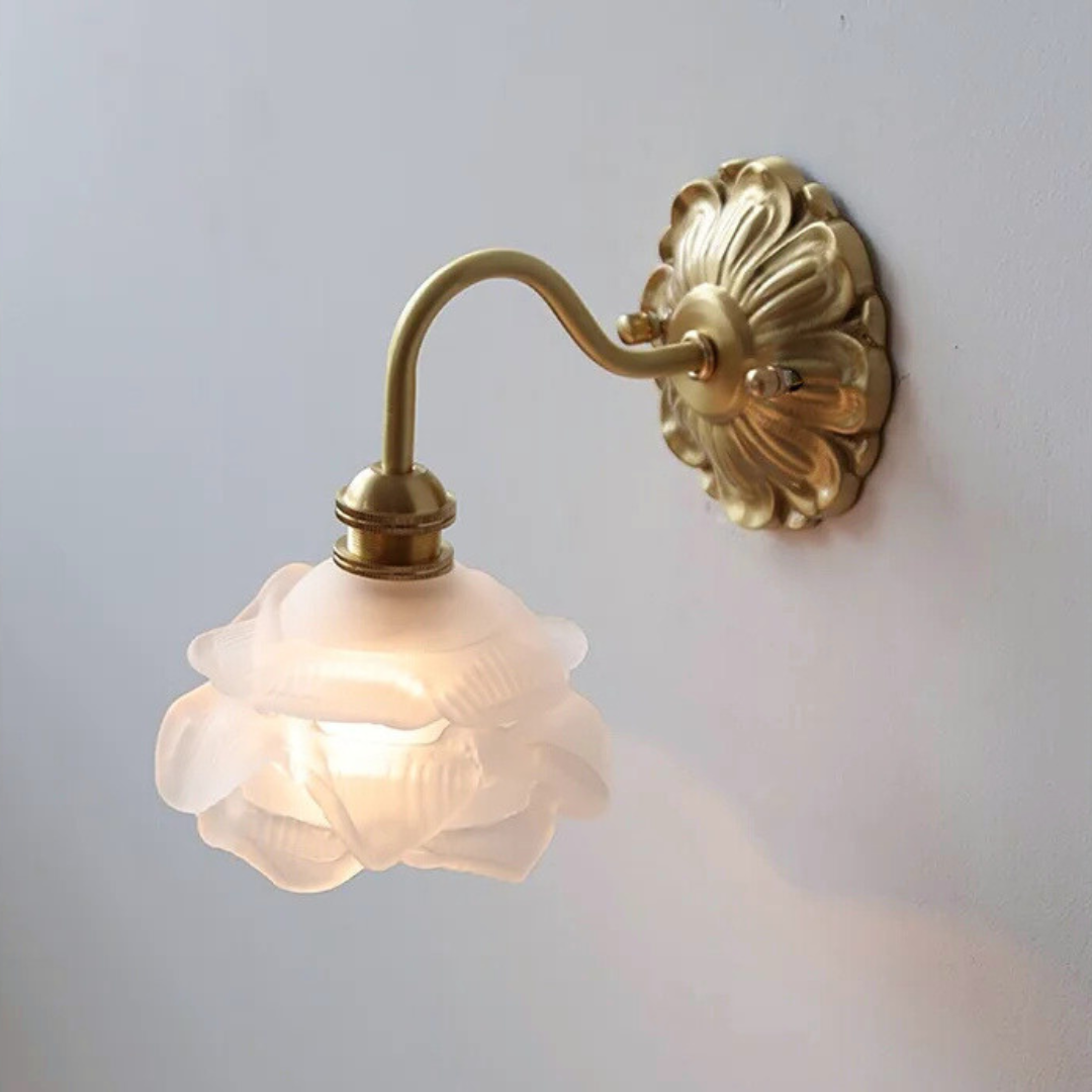 Romantic Flower Glass Wall Lamp