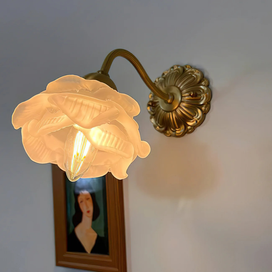 Romantic Flower Glass Wall Lamp