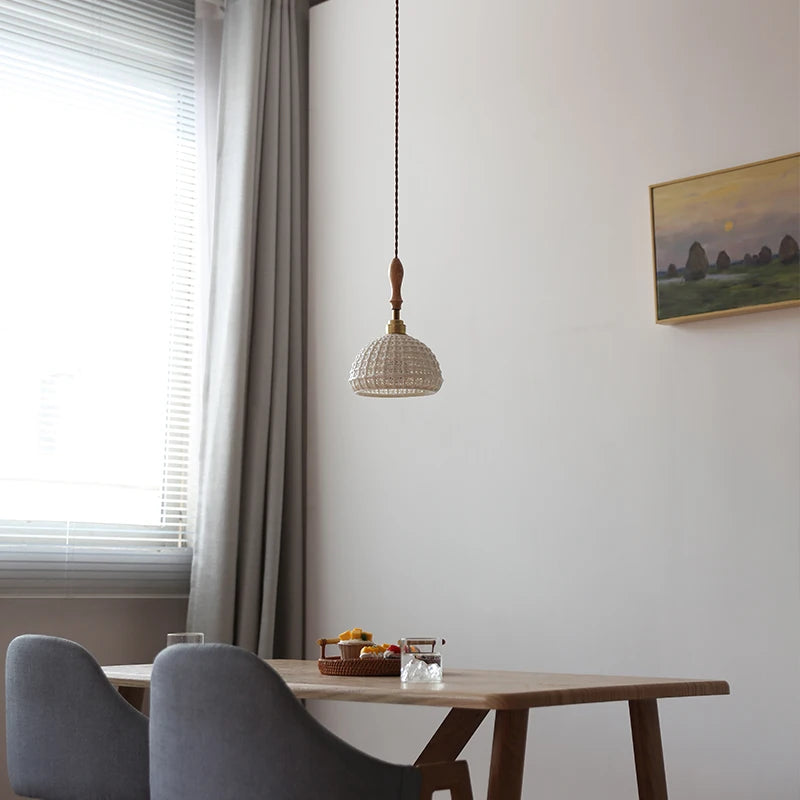 Japanese-Inspired Ceramic Pendant Light