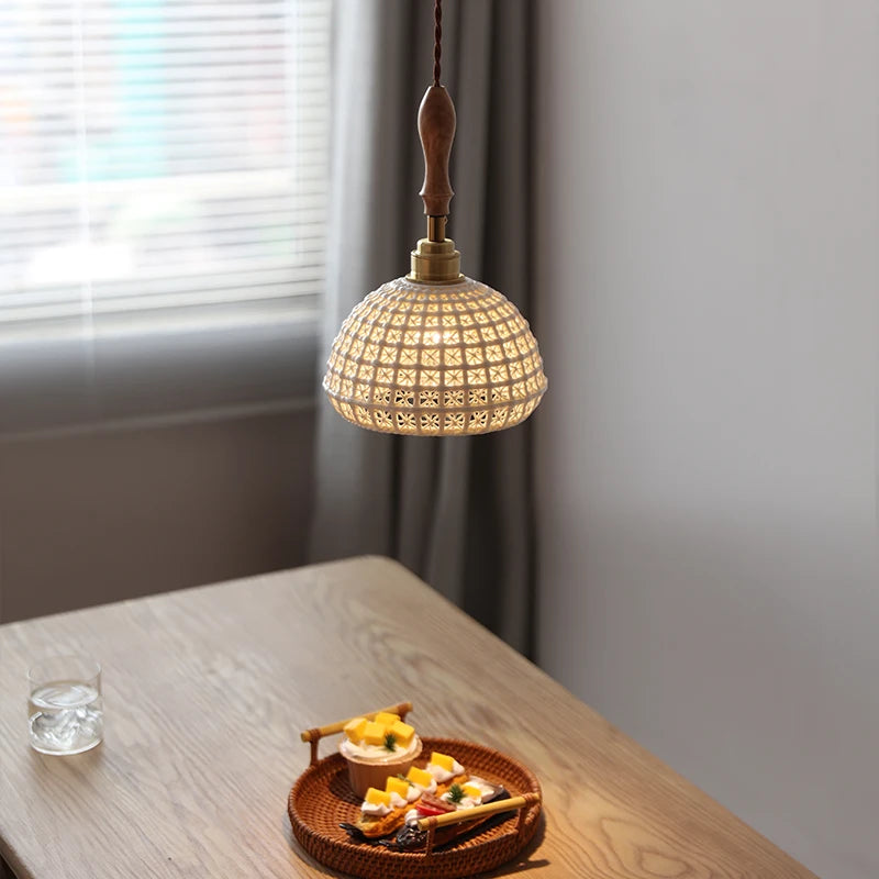Japanese-Inspired Ceramic Pendant Light