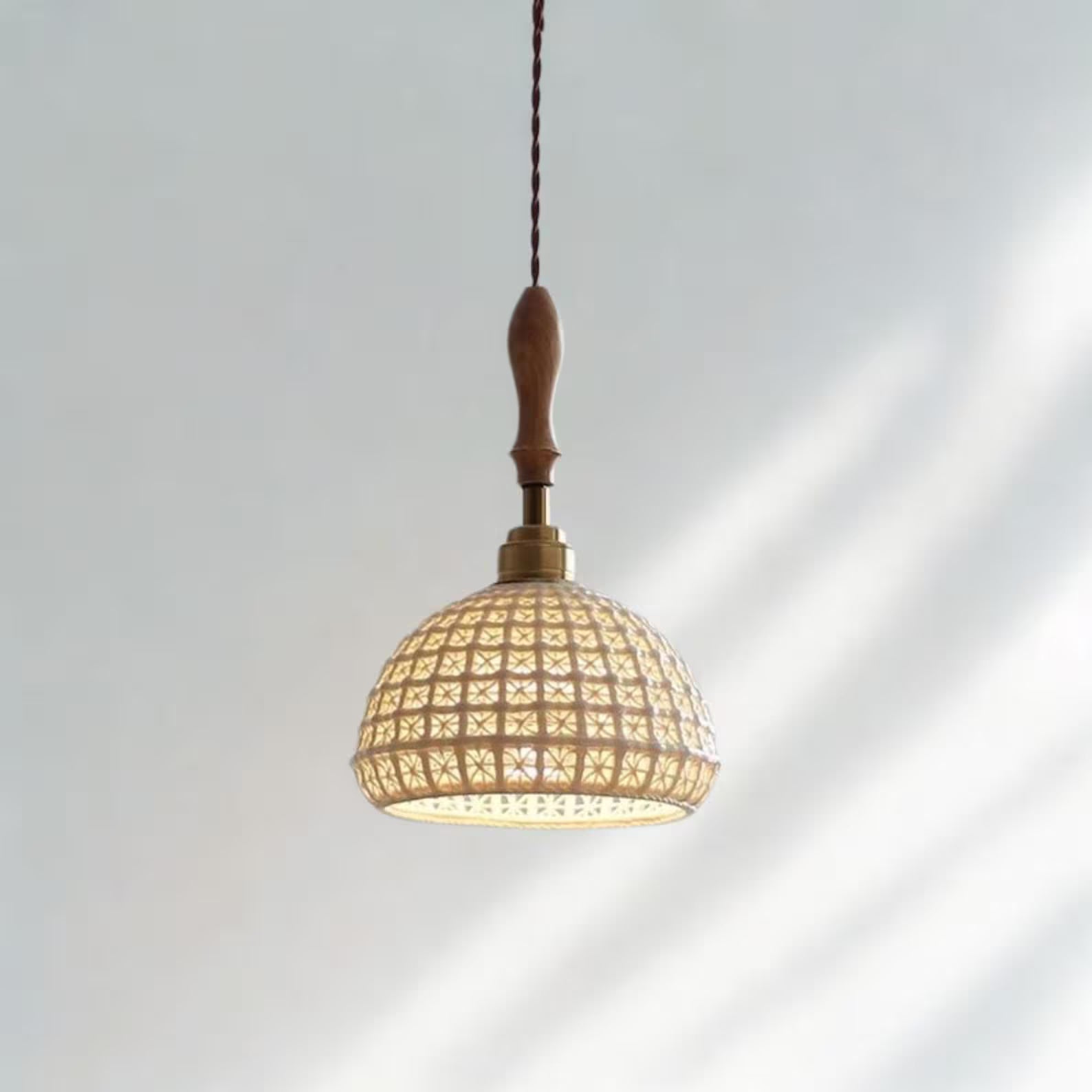 Japanese-Inspired Ceramic Pendant Light
