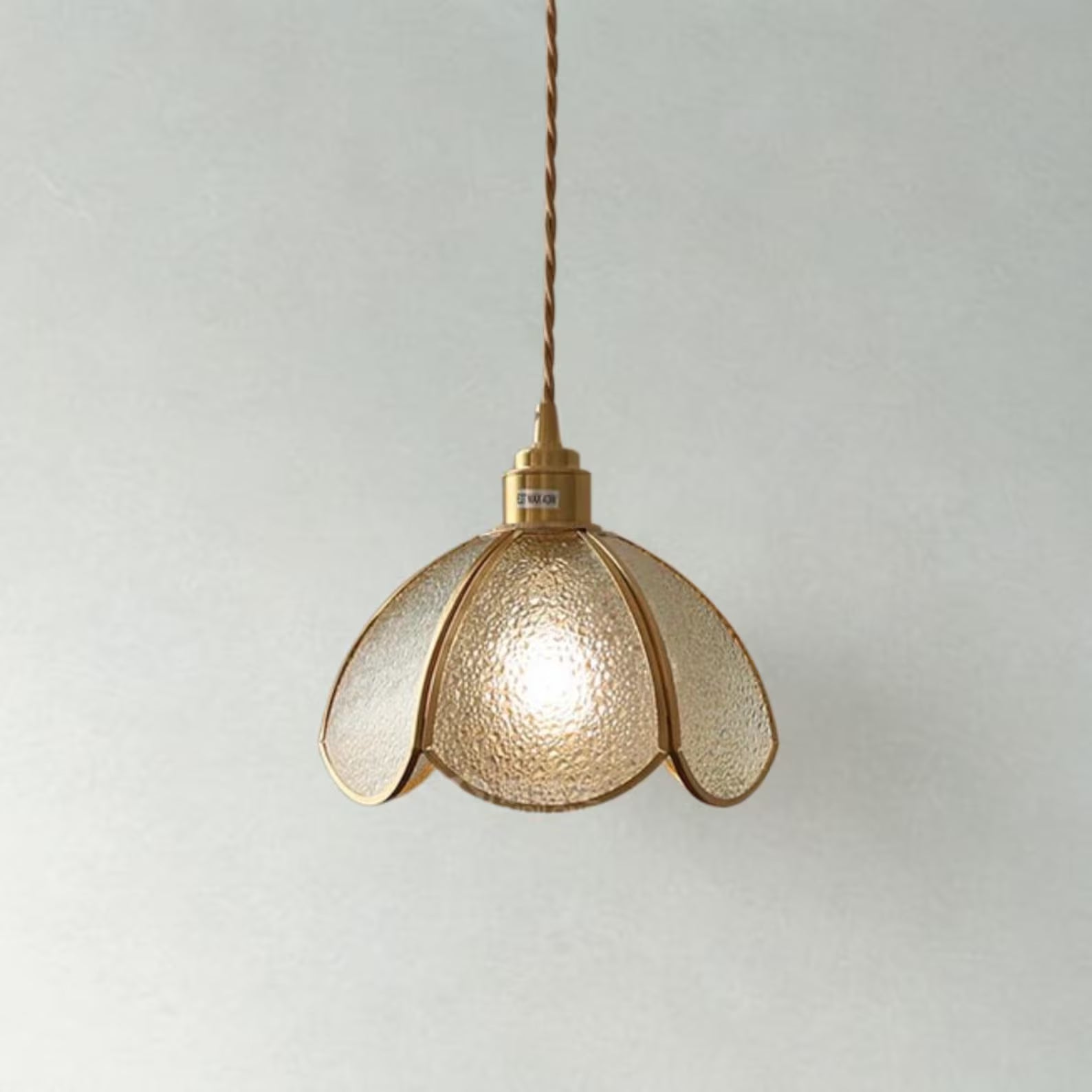 Textured Glass Pendant Light Retro Inspired