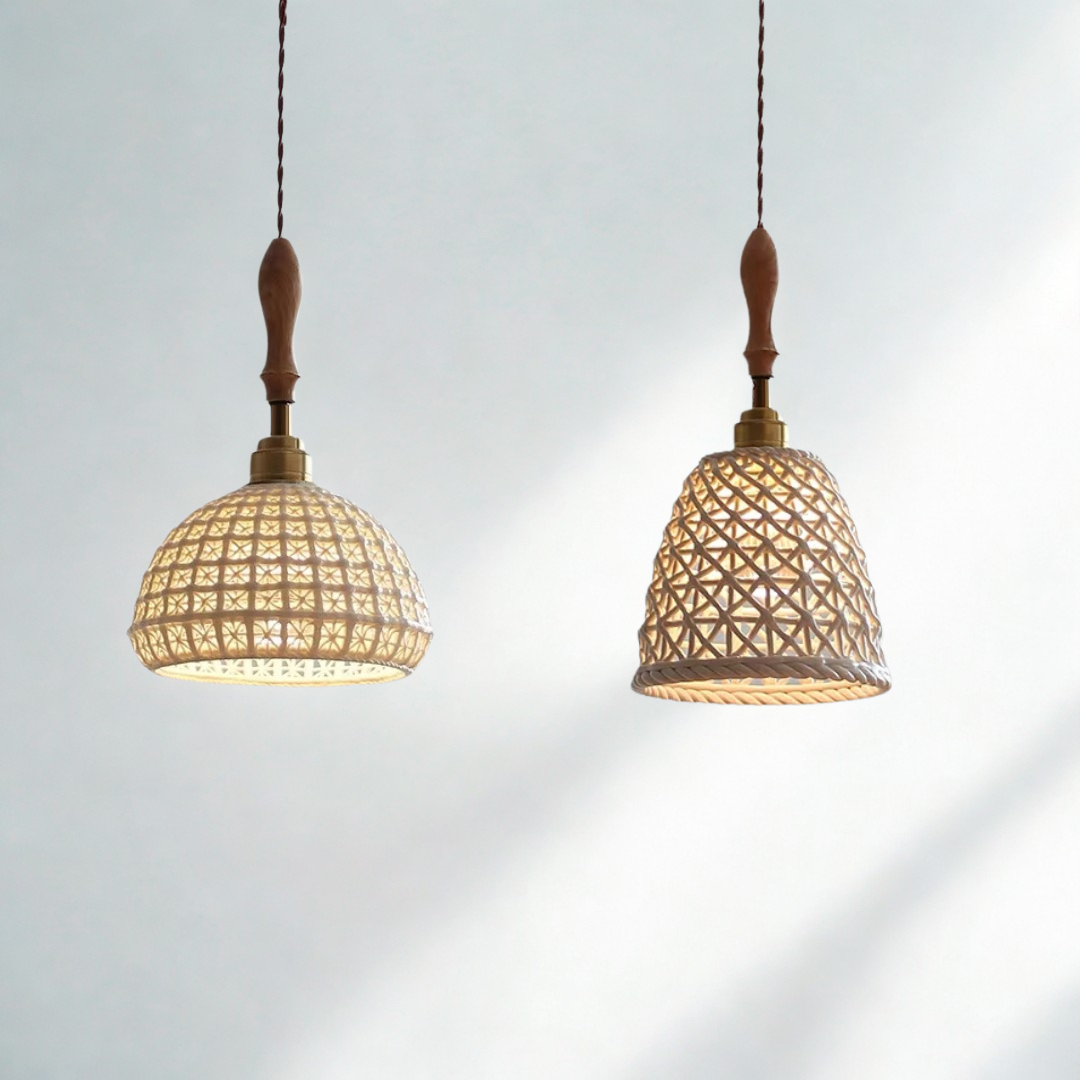 Japanese-Inspired Ceramic Pendant Light